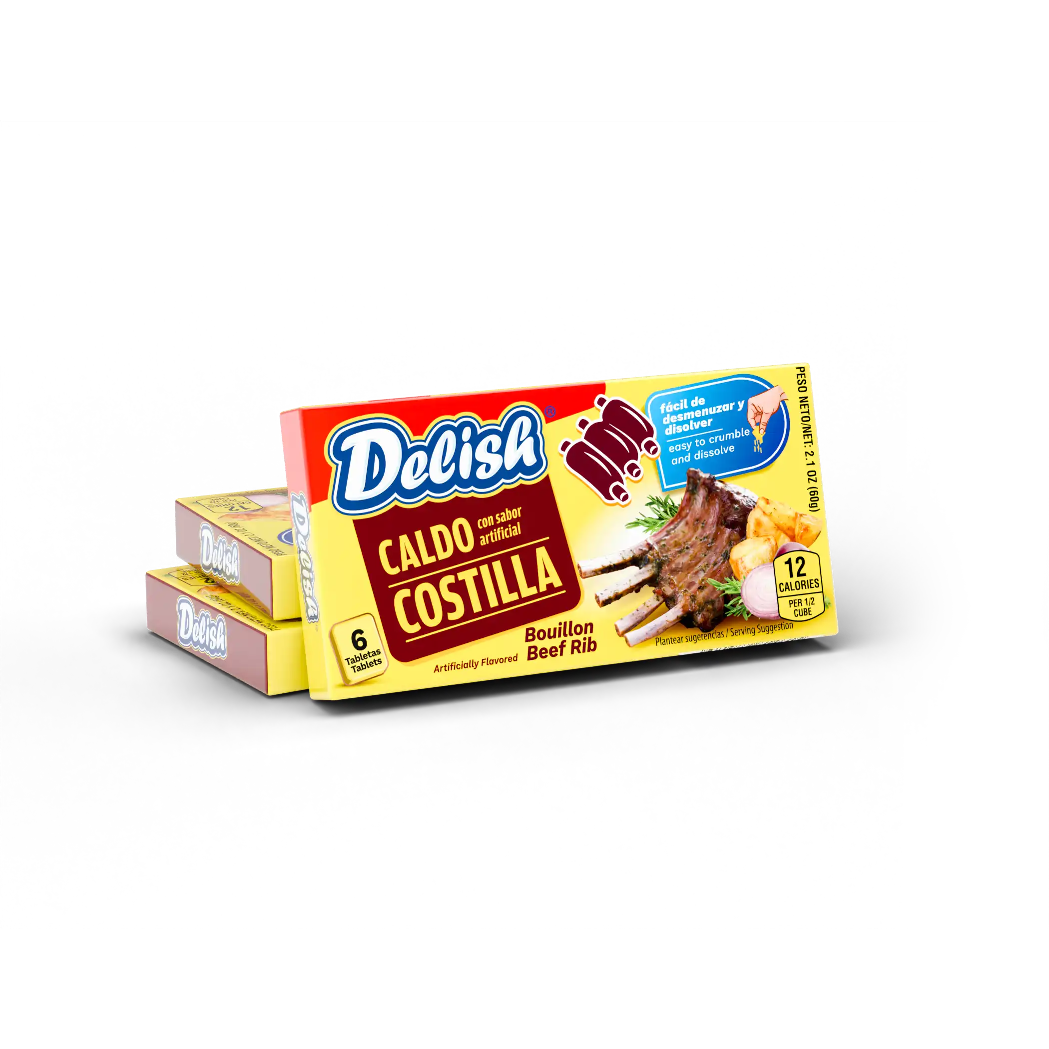 Delish Costilla Bouillon 10g x6 (Carton)
