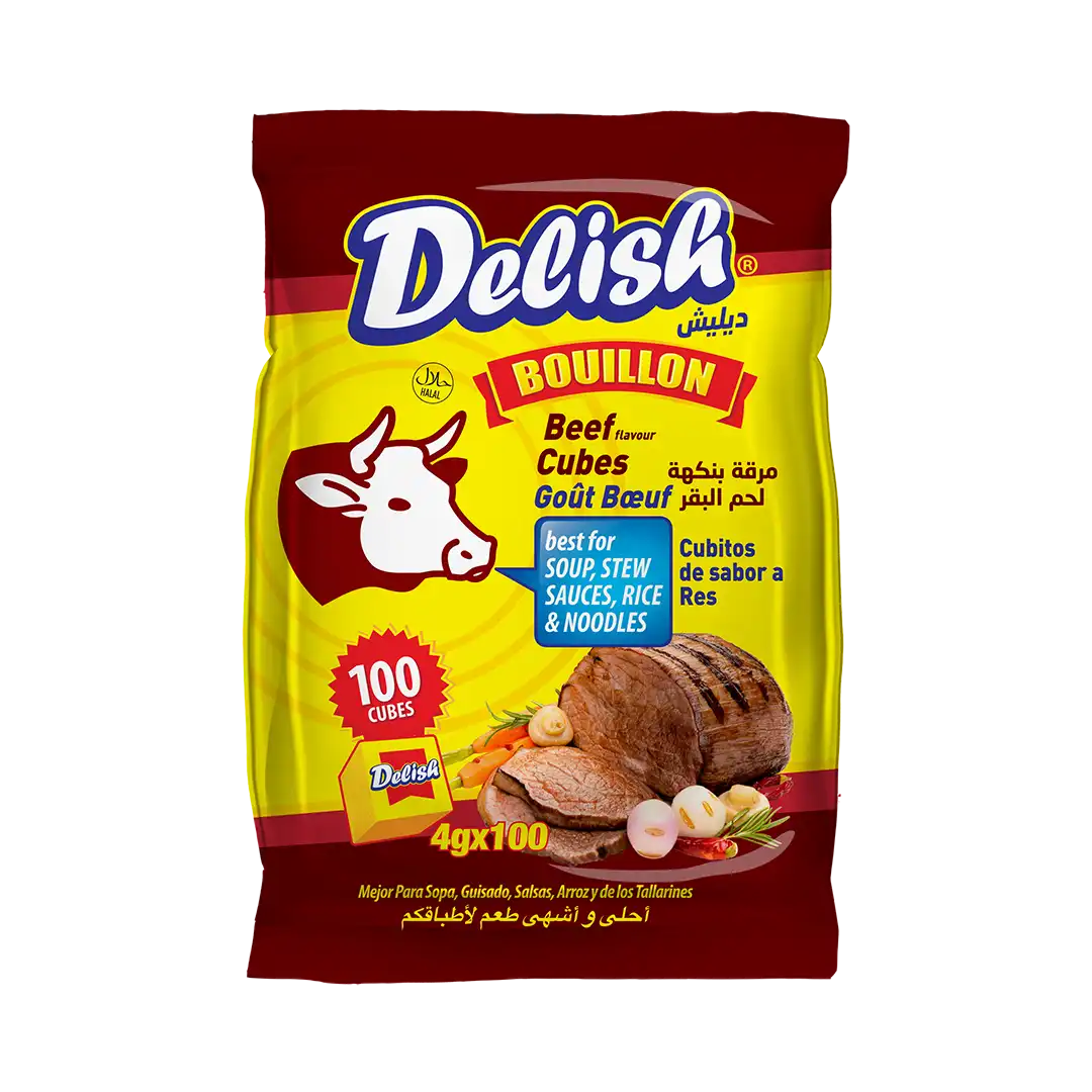 Delish Beef Bouillon Cubes 4g x100 (Bag)