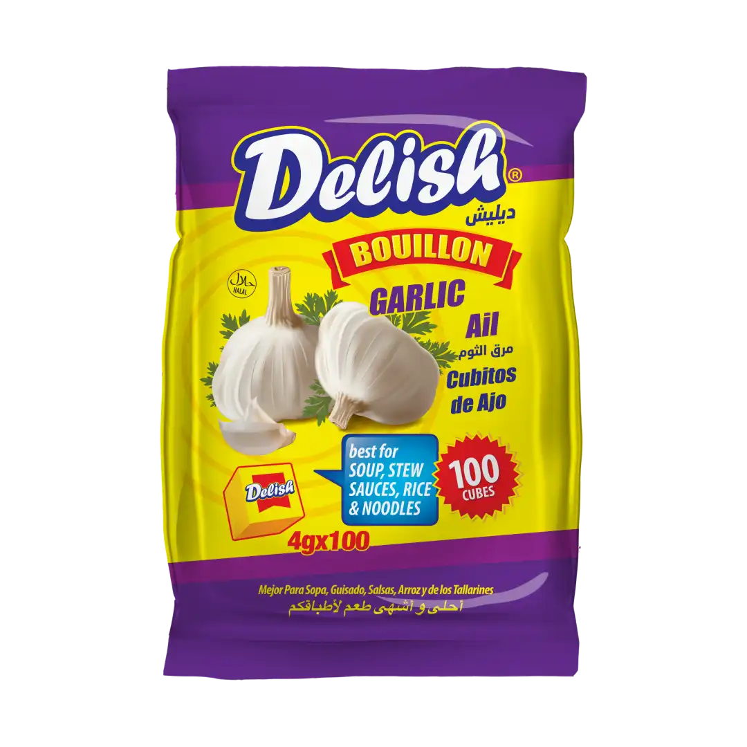 Delish Garlic Bouillon Cubes 4g x100 (Bag)