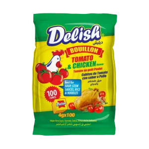 Delish Tomato Chicken Bouillon Cubes 4g x100 (Bag)