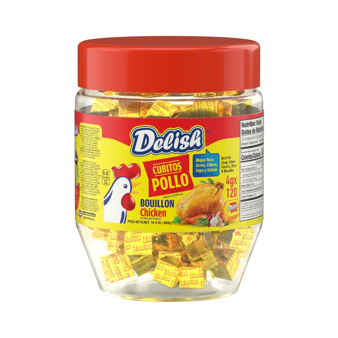 Delish Chicken Bouillon Cubes 4g x120 (Pet)