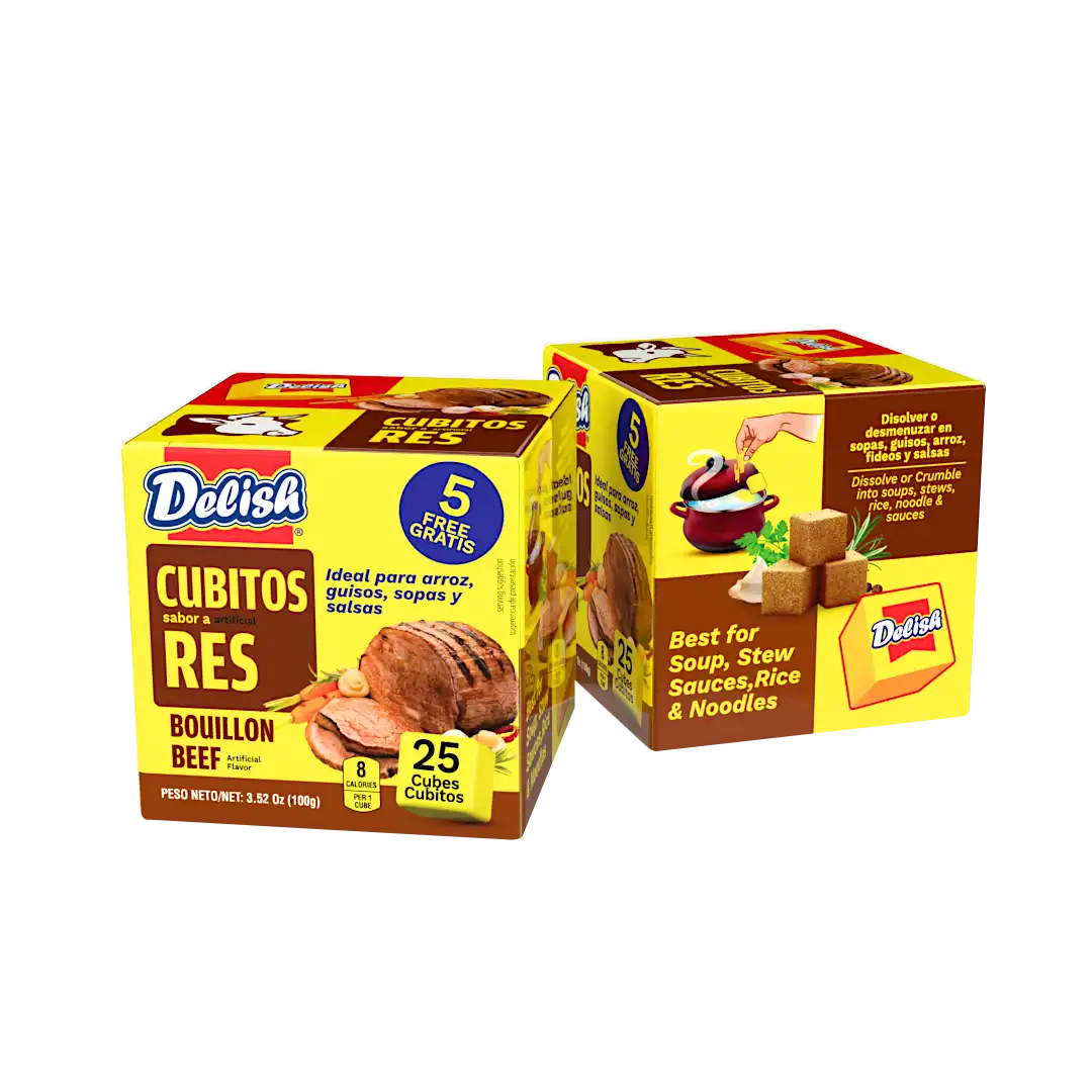 Delish Beef Bouillon Cubes 4g x25 (Carton)