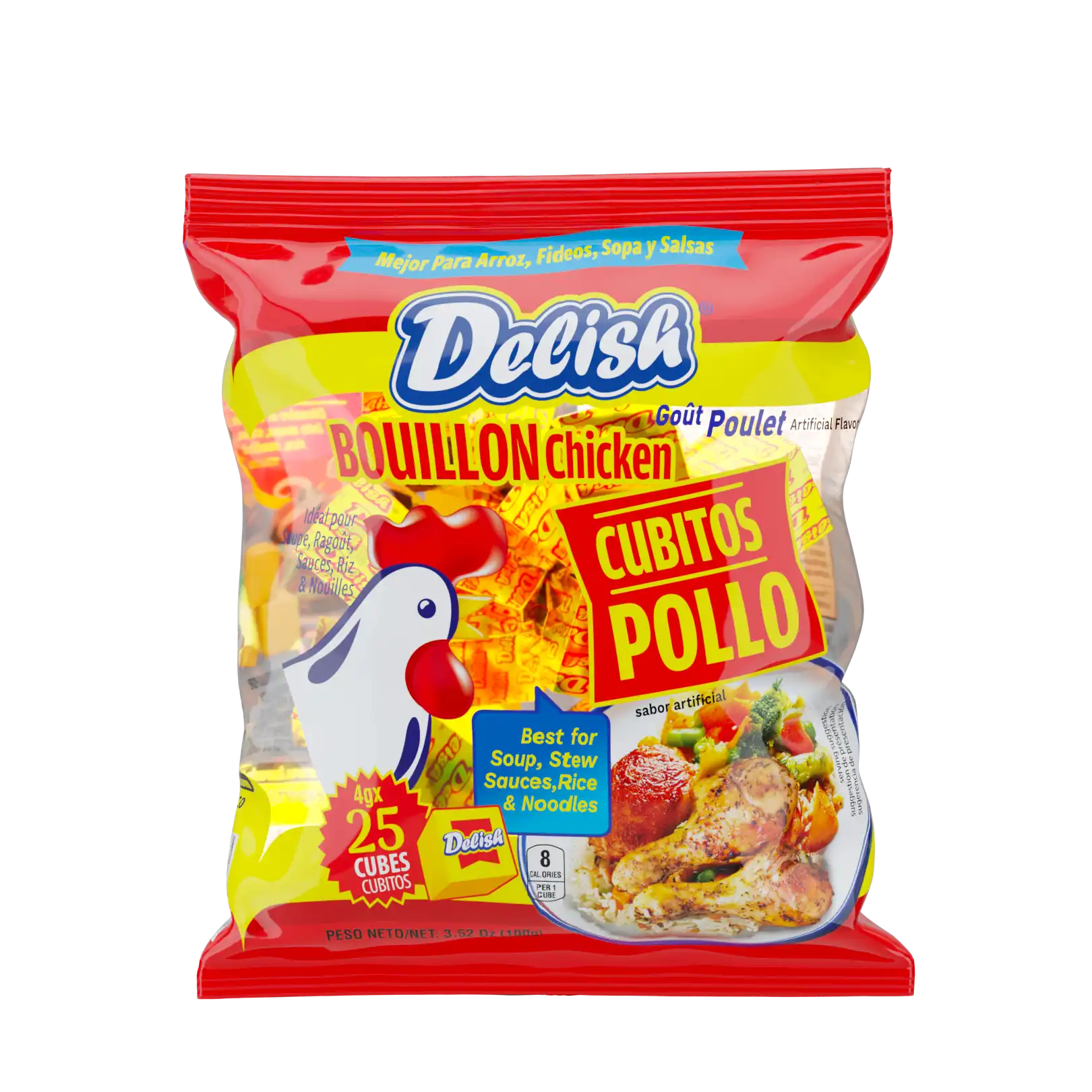Delish Chicken Bouillon Cubes 4g x25 (Bag)