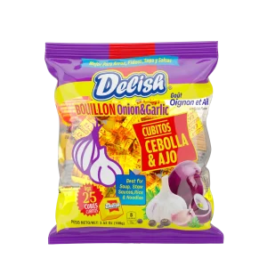 Delish Onion Garlic Bouillon Cubes 4g x25 (Bag)