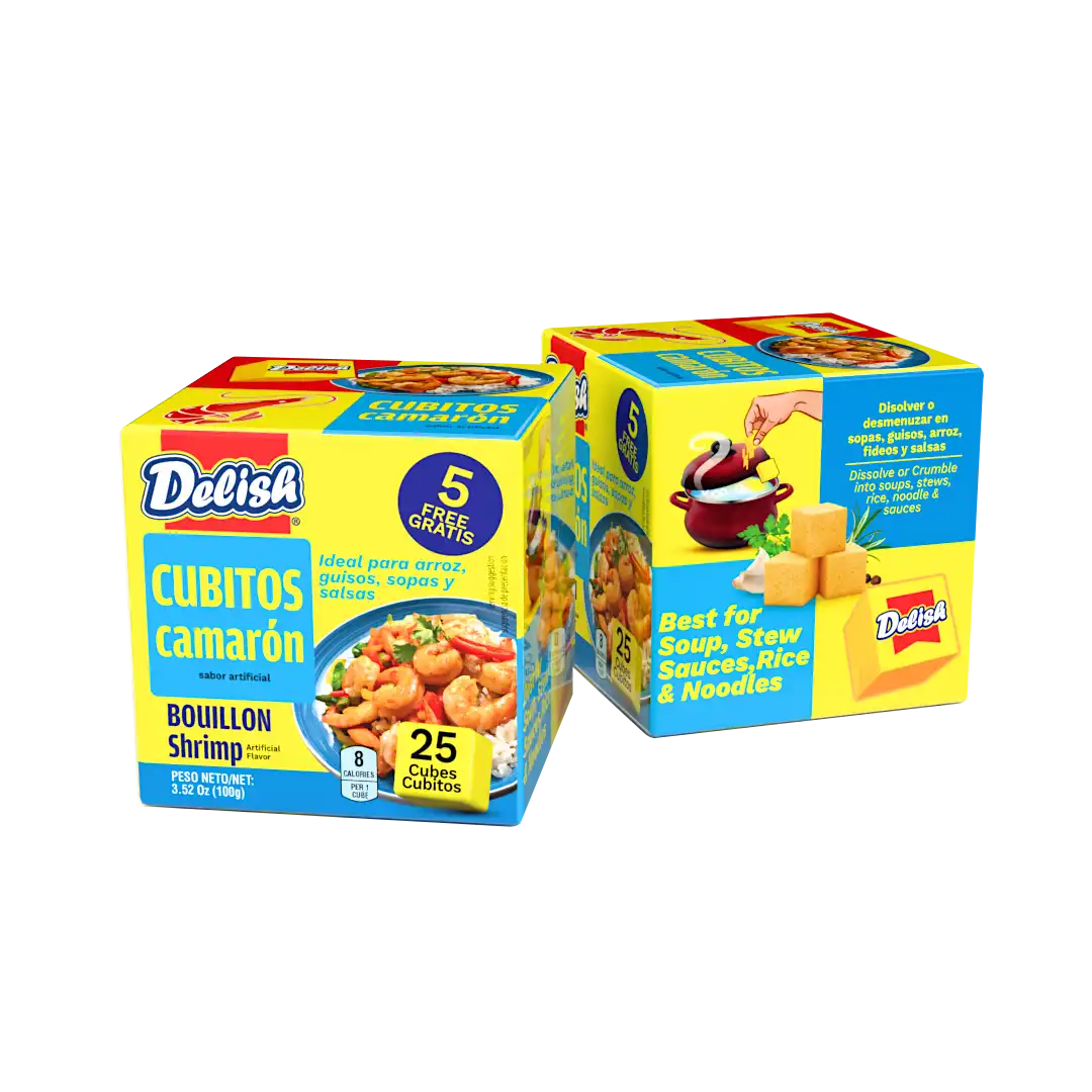 Delish Shrimp Bouillon Cubes 4g x25 (Carton)