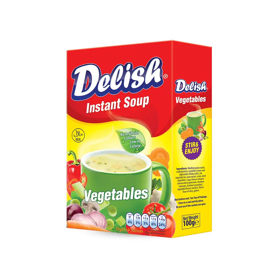 Delish Vegetable Instant Soup 25g (Sachet)